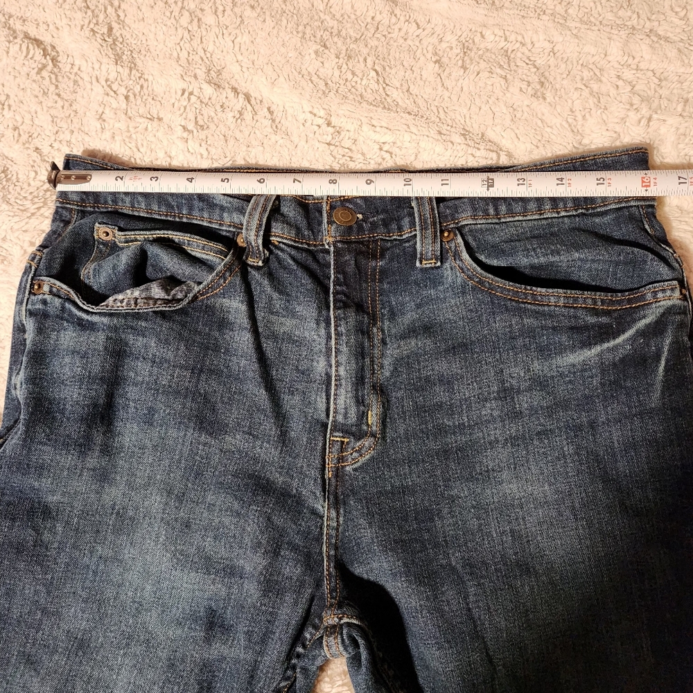 True Craft Mens Sz 32X30 Jeans Bootcut Relaxed Stretch Dark Wash - Picture 5 of 8